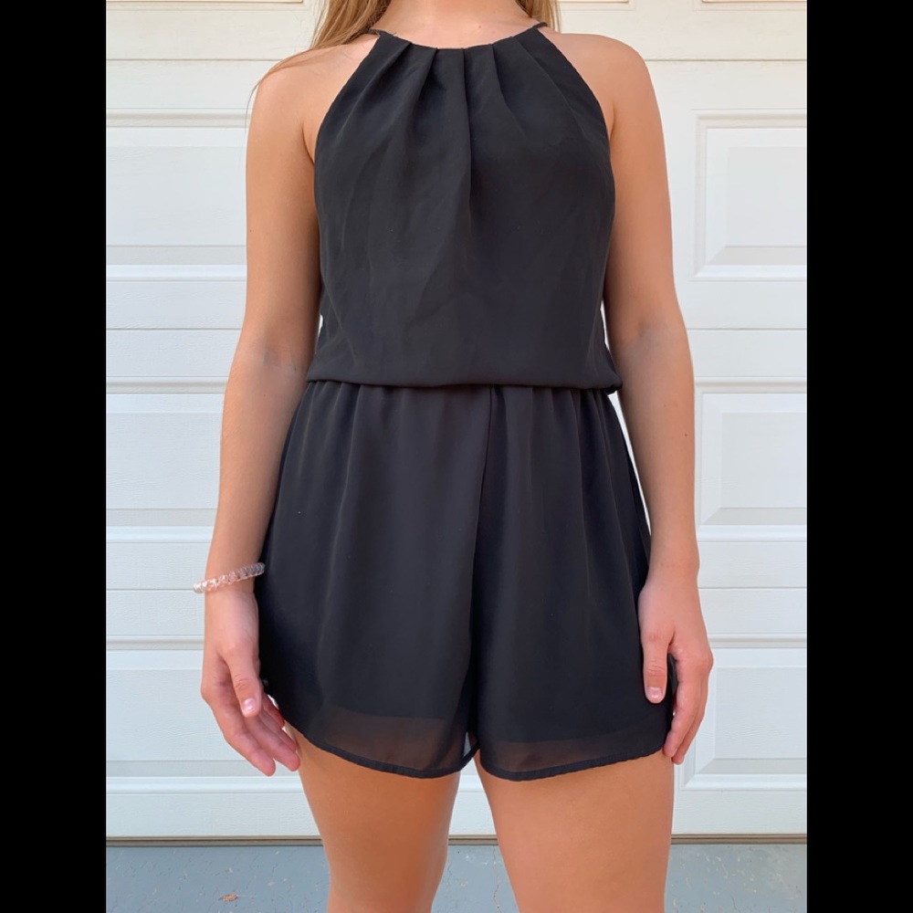 Boutique classic black romper